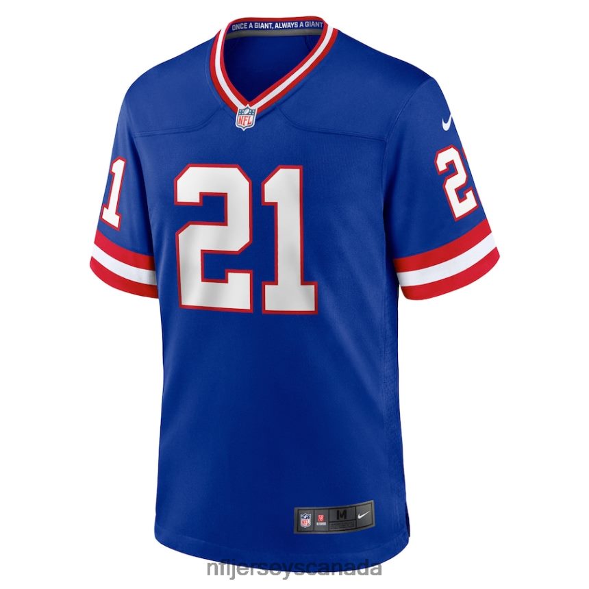 Men New York Giants Tiki Barber Nike Royal Classic Retired Player Game Jersey Clothing NFL TBXFR62140