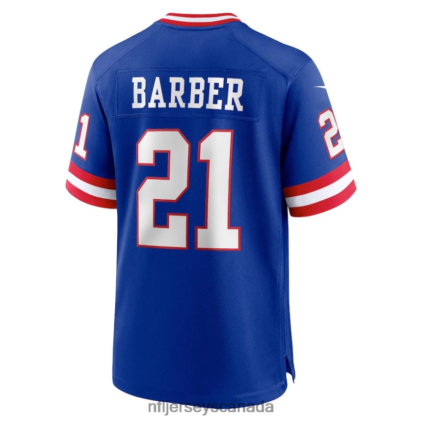 Men New York Giants Tiki Barber Nike Royal Classic Retired Player Game Jersey Clothing NFL TBXFR62140