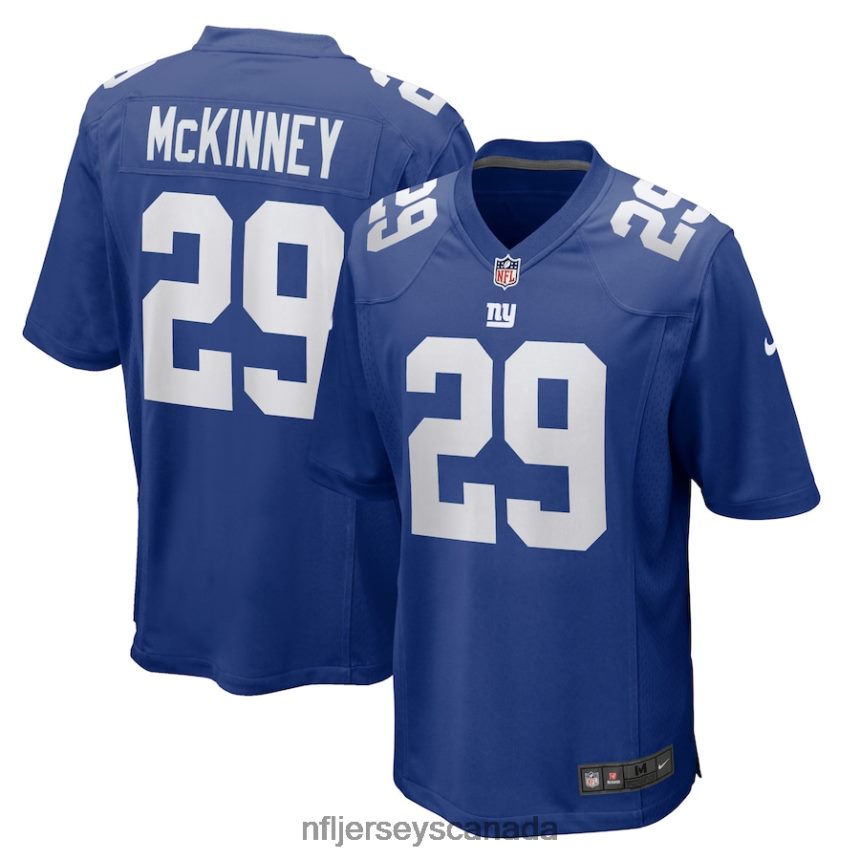 Men New York Giants Xavier McKinney Nike Royal Game Jersey Clothing NFL TBXFR62277