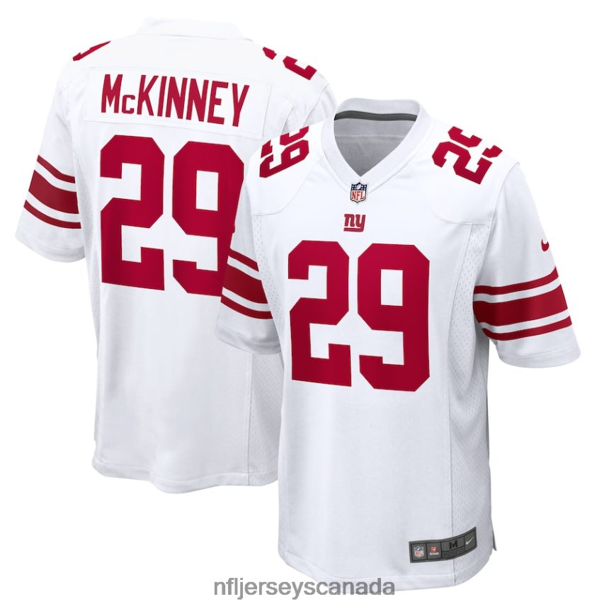 Men New York Giants Xavier McKinney Nike White Away Game Player Jersey Clothing NFL TBXFR61939