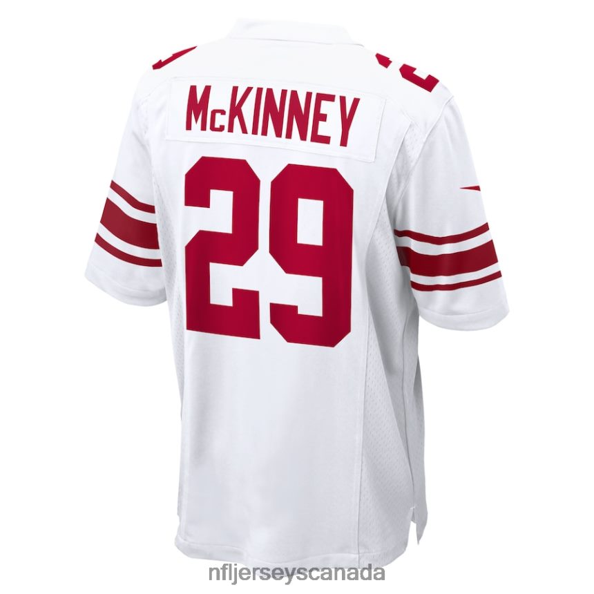 Men New York Giants Xavier McKinney Nike White Away Game Player Jersey Clothing NFL TBXFR61939