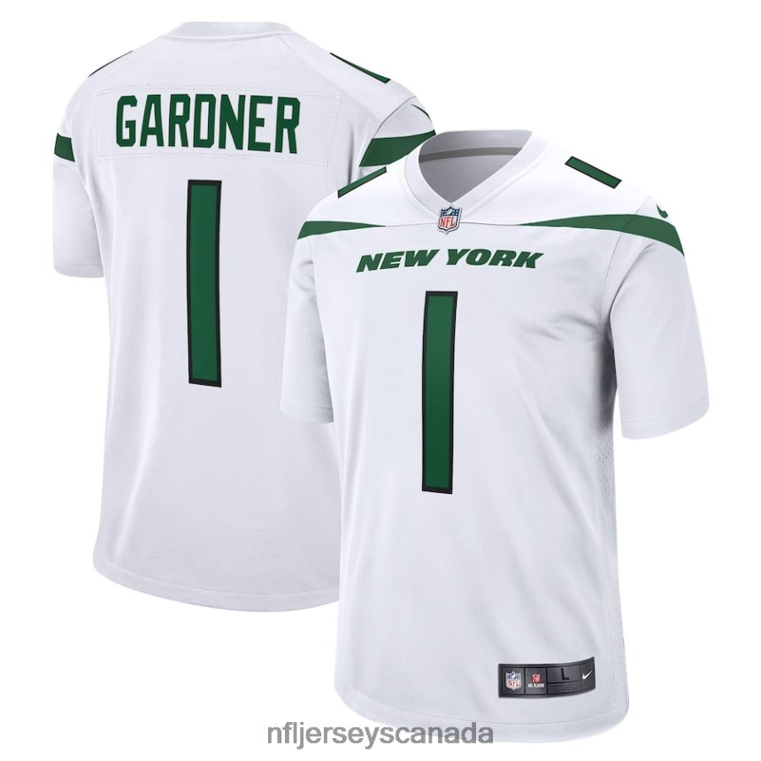 Men New York Jets Ahmad Sauce Gardner Nike White Player Game Jersey Clothing NFL TBXFR630