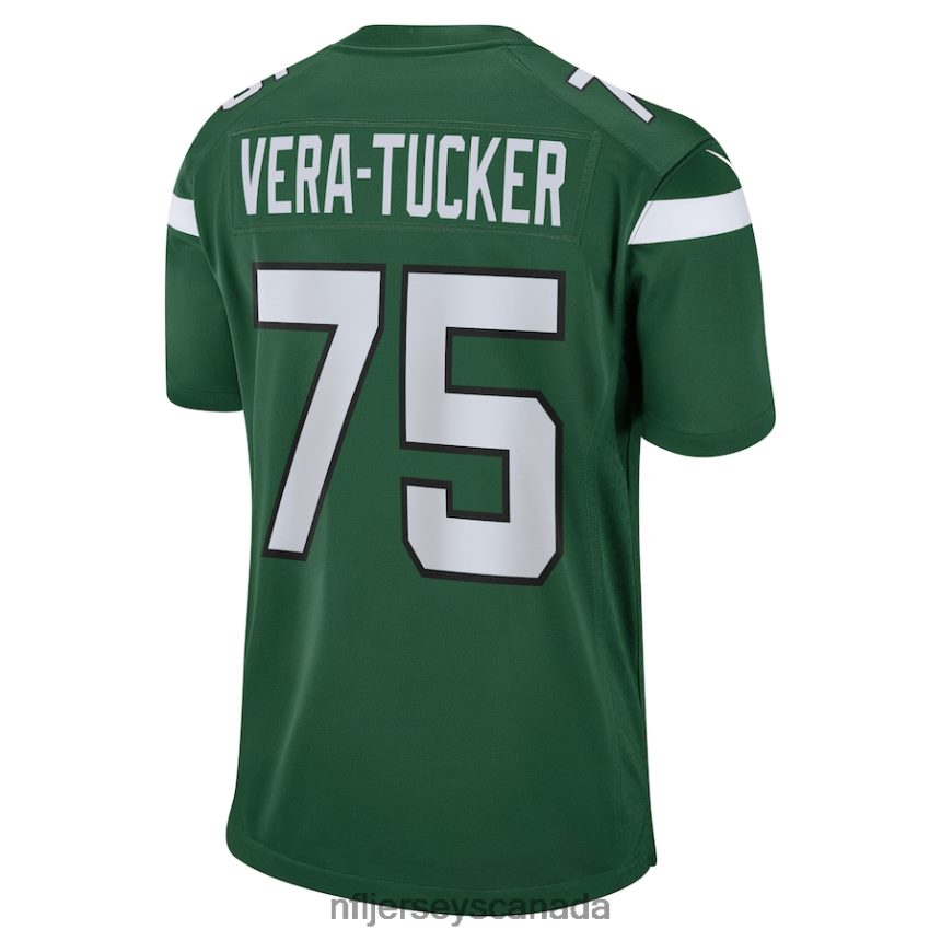 Men New York Jets Alijah Vera-Tucker Nike Gotham Green Game Player Jersey Clothing NFL TBXFR62859