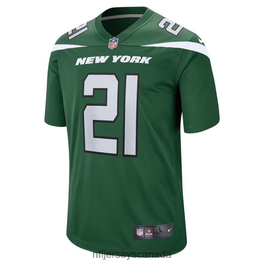 Men New York Jets Ashtyn Davis Nike Gotham Green Game Player Jersey Clothing NFL TBXFR66347