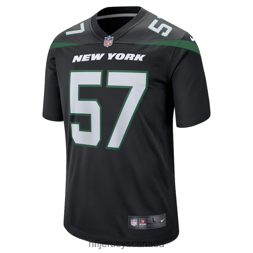 Men New York Jets Bart Scott Nike Black Retired Player Jersey Clothing NFL TBXFR66412
