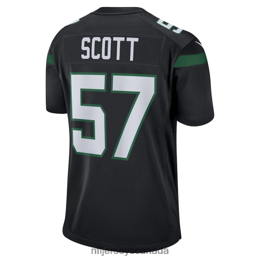 Men New York Jets Bart Scott Nike Black Retired Player Jersey Clothing NFL TBXFR66412