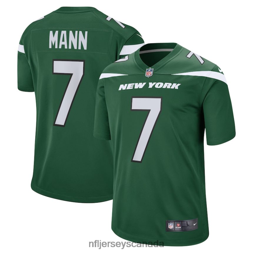 Men New York Jets Braden Mann Nike Gotham Green Game Jersey Clothing NFL TBXFR62088