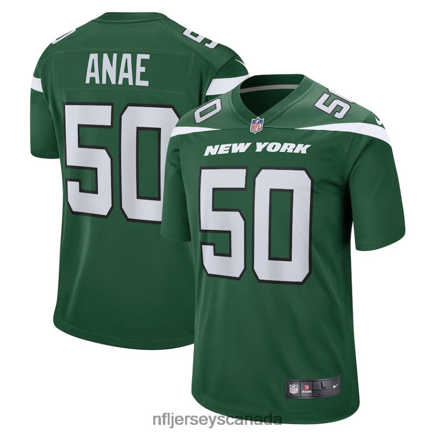 Men New York Jets Bradlee Anae Nike Gotham Green Game Player Jersey Clothing NFL TBXFR66559