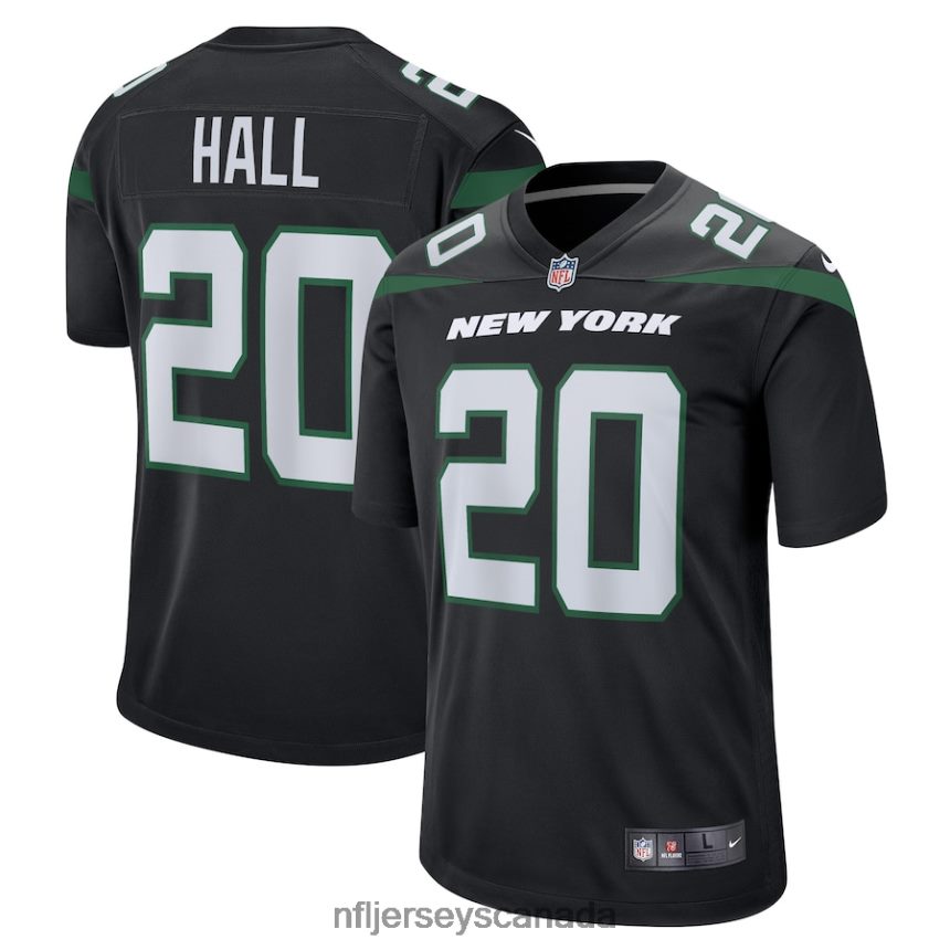 Men New York Jets Breece Hall Nike Stealth Black Alternate Game Player Jersey Clothing NFL TBXFR6218