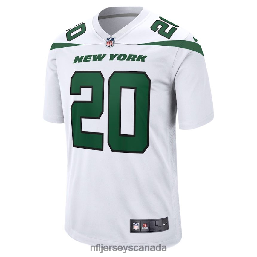 Men New York Jets Breece Hall Nike White Away Game Player Jersey Clothing NFL TBXFR6647