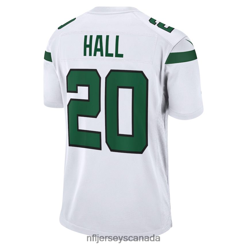 Men New York Jets Breece Hall Nike White Away Game Player Jersey Clothing NFL TBXFR6647