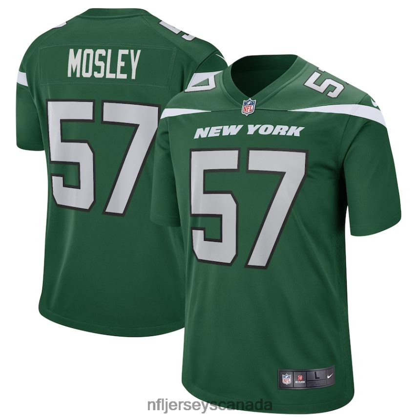 Men New York Jets CJ Mosley Nike Gotham Green Game Player Jersey Clothing NFL TBXFR65076