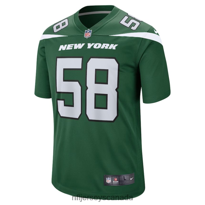 Men New York Jets Carl Lawson Nike Gotham Green Game Jersey Clothing NFL TBXFR66188