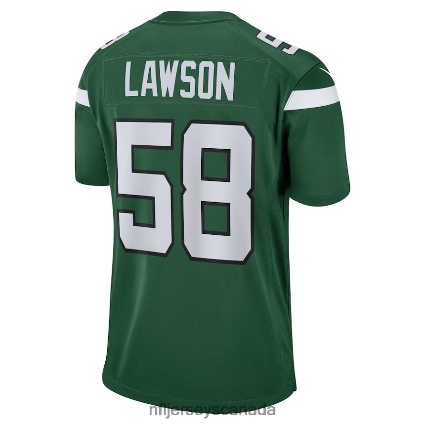 Men New York Jets Carl Lawson Nike Gotham Green Game Jersey Clothing NFL TBXFR66188