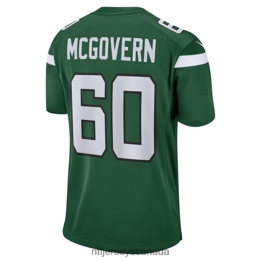 Men New York Jets Connor McGovern Nike Gotham Green Game Jersey Clothing NFL TBXFR64729