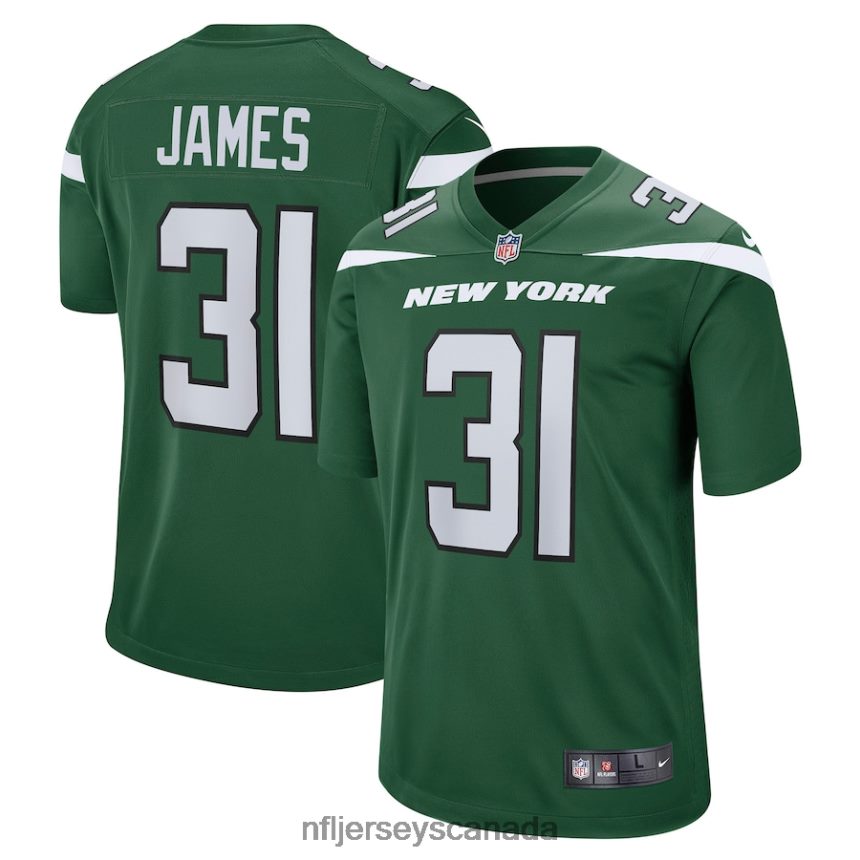 Men New York Jets Craig James Nike Gotham Green Game Player Jersey Clothing NFL TBXFR65925