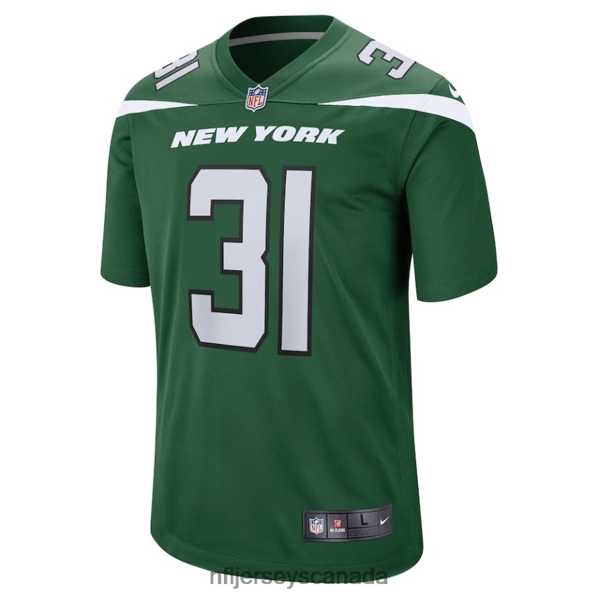 Men New York Jets Craig James Nike Gotham Green Game Player Jersey Clothing NFL TBXFR65925