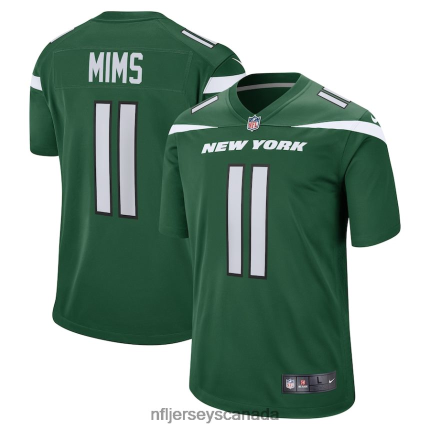 Men New York Jets Denzel Mims Nike Gotham Green Game Jersey Clothing NFL TBXFR62087