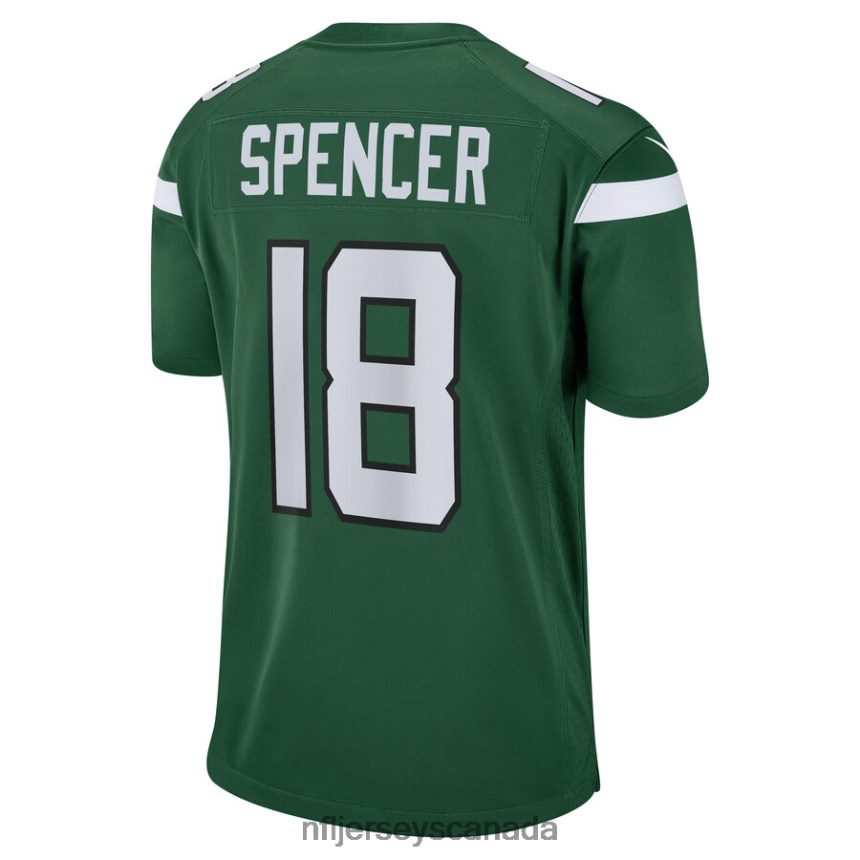 Men New York Jets Diontae Spencer Nike Gotham Green Game Player Jersey Clothing NFL TBXFR66914