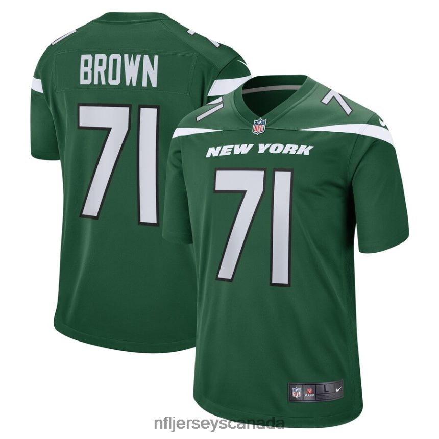Men New York Jets Duane Brown Nike Gotham Green Game Player Jersey Clothing NFL TBXFR66891
