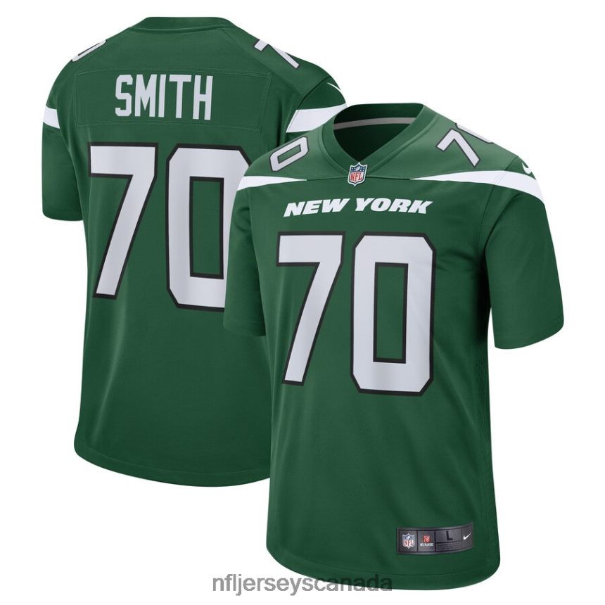 Men New York Jets Eric Smith Nike Gotham Green Game Player Jersey Clothing NFL TBXFR66531