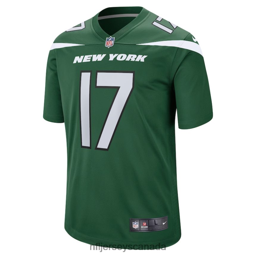 Men New York Jets Garrett Wilson Nike Green Player Game Jersey Clothing NFL TBXFR6142