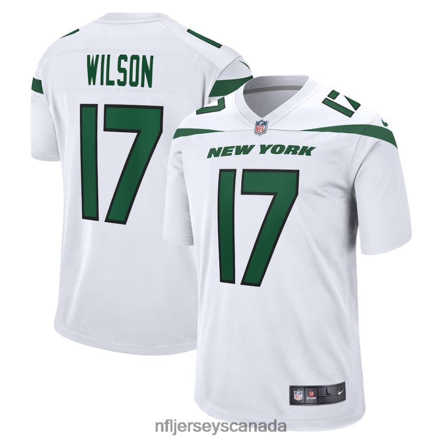 Men New York Jets Garrett Wilson Nike White Game Player Jersey Clothing NFL TBXFR6137