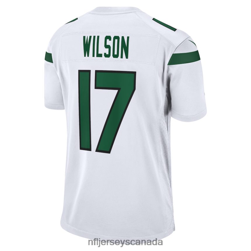 Men New York Jets Garrett Wilson Nike White Game Player Jersey Clothing NFL TBXFR6137