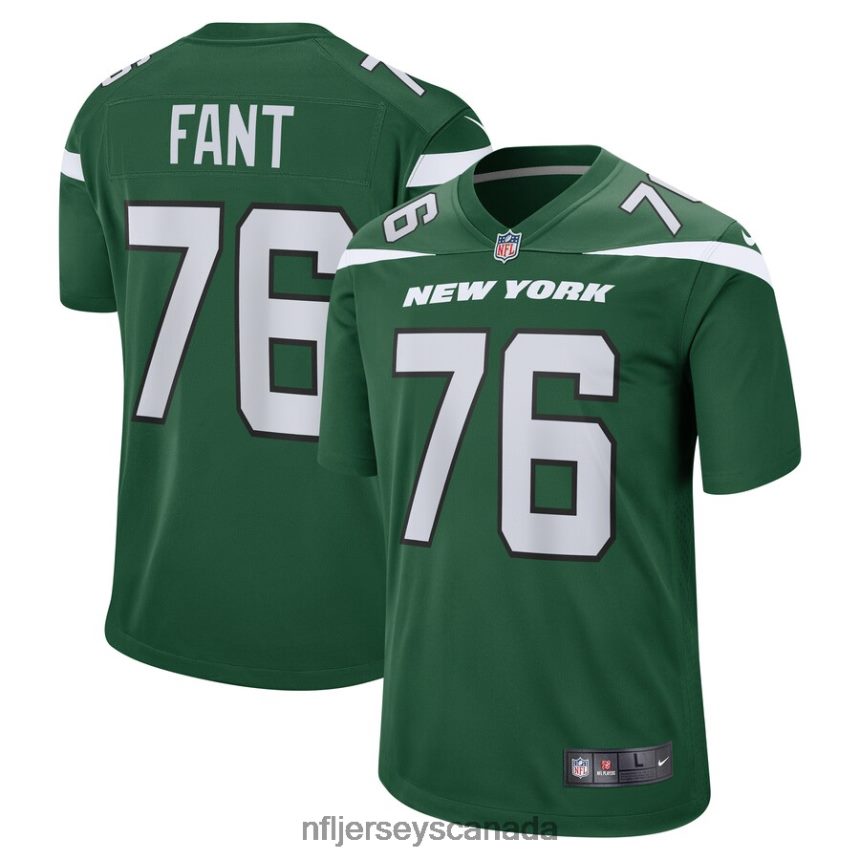 Men New York Jets George Fant Nike Gotham Green Game Jersey Clothing NFL TBXFR64194