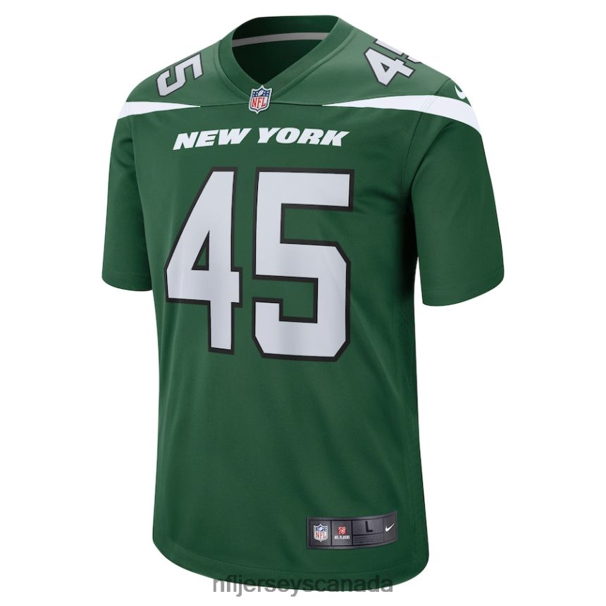 Men New York Jets Hamsah Nasirildeen Nike Gotham Green Game Jersey Clothing NFL TBXFR65829