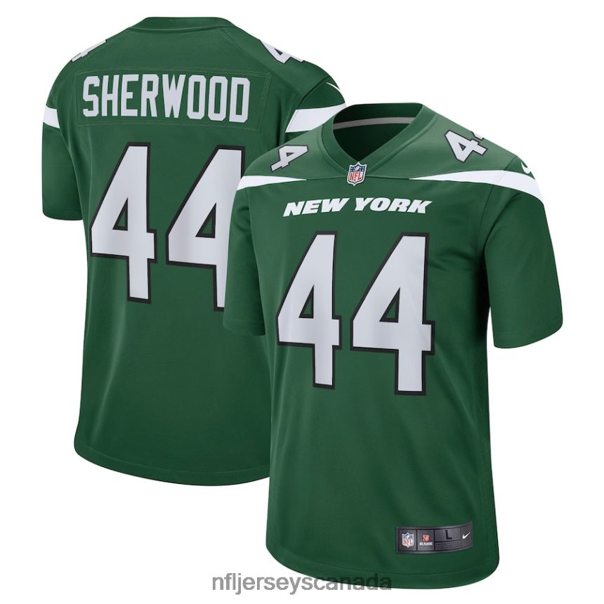 Men New York Jets Jamien Sherwood Nike Gotham Green Game Jersey Clothing NFL TBXFR66061