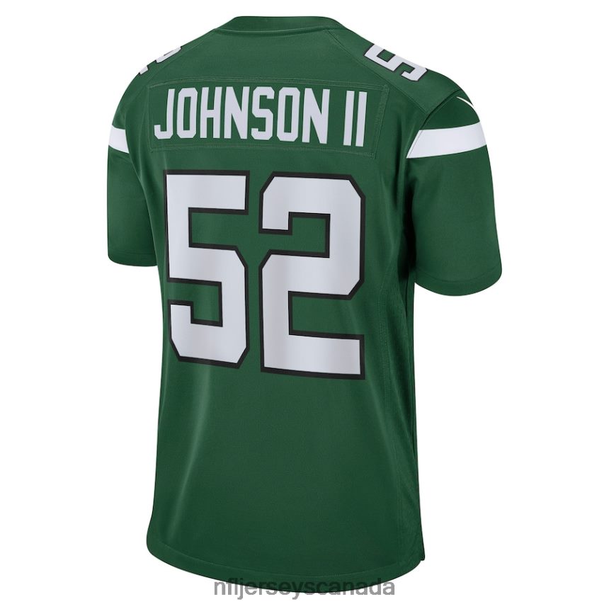 Men New York Jets Jermaine Johnson II Nike Green Player Game Jersey Clothing NFL TBXFR63129