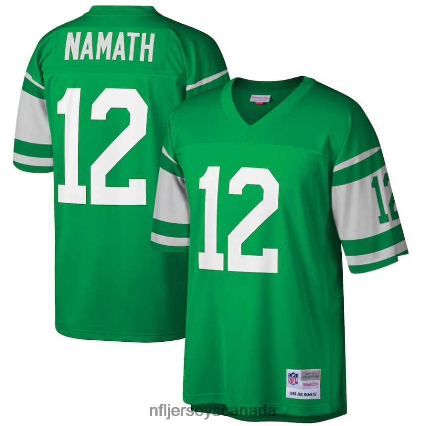 Men New York Jets Joe Namath Mitchell  Ness Green Retired Player Legacy Replica Jersey Clothing NFL TBXFR62207
