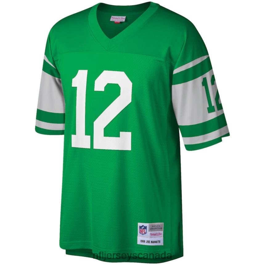 Men New York Jets Joe Namath Mitchell  Ness Green Retired Player Legacy Replica Jersey Clothing NFL TBXFR62207