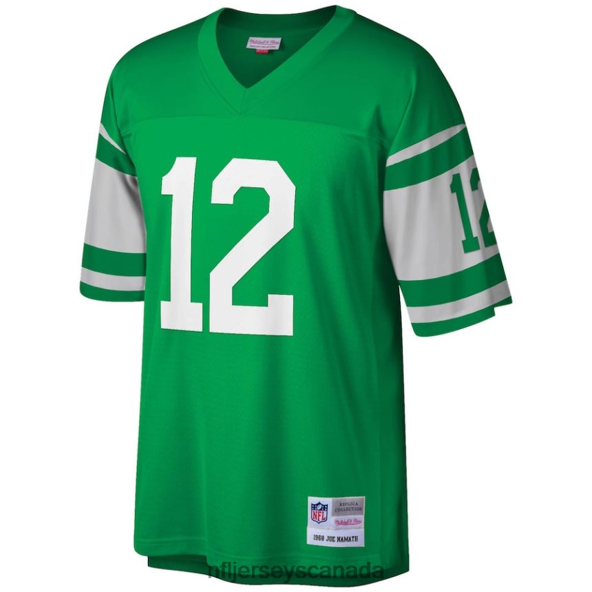 Men New York Jets Joe Namath Mitchell  Ness Kelly Green Legacy Replica Jersey Clothing NFL TBXFR62447