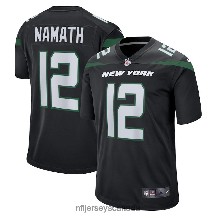 Men New York Jets Joe Namath Nike Black Retired Player Jersey Clothing NFL TBXFR62815