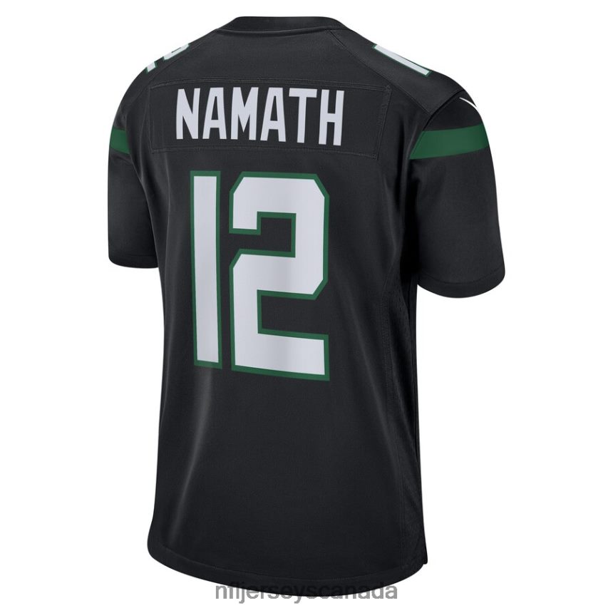 Men New York Jets Joe Namath Nike Black Retired Player Jersey Clothing NFL TBXFR62815