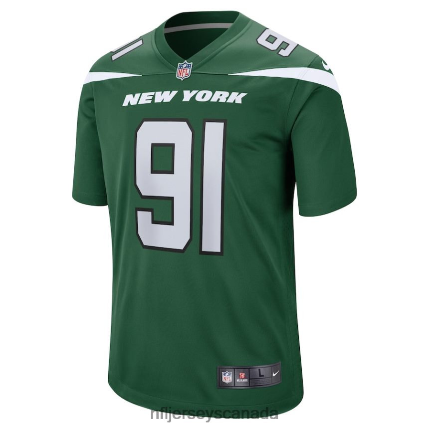 Men New York Jets John Franklin-Myers Nike Gotham Green Game Jersey Clothing NFL TBXFR63649