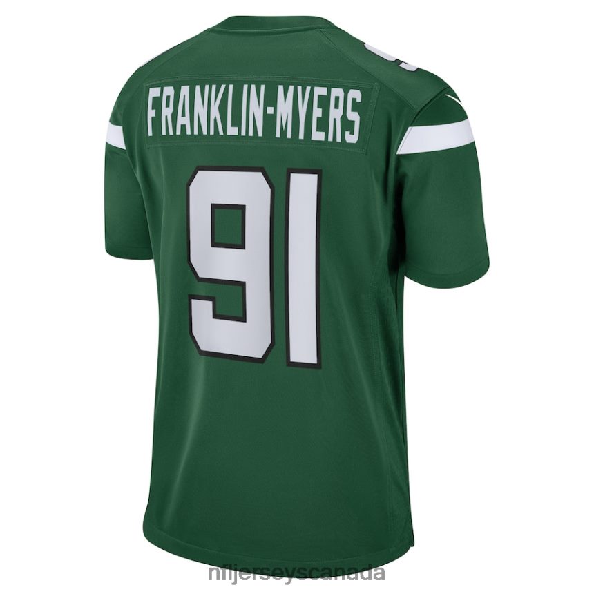 Men New York Jets John Franklin-Myers Nike Gotham Green Game Jersey Clothing NFL TBXFR63649