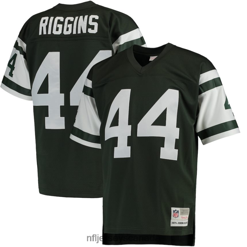 Men New York Jets John Riggins Mitchell  Ness Green Retired Player Legacy Replica Jersey Clothing NFL TBXFR64932
