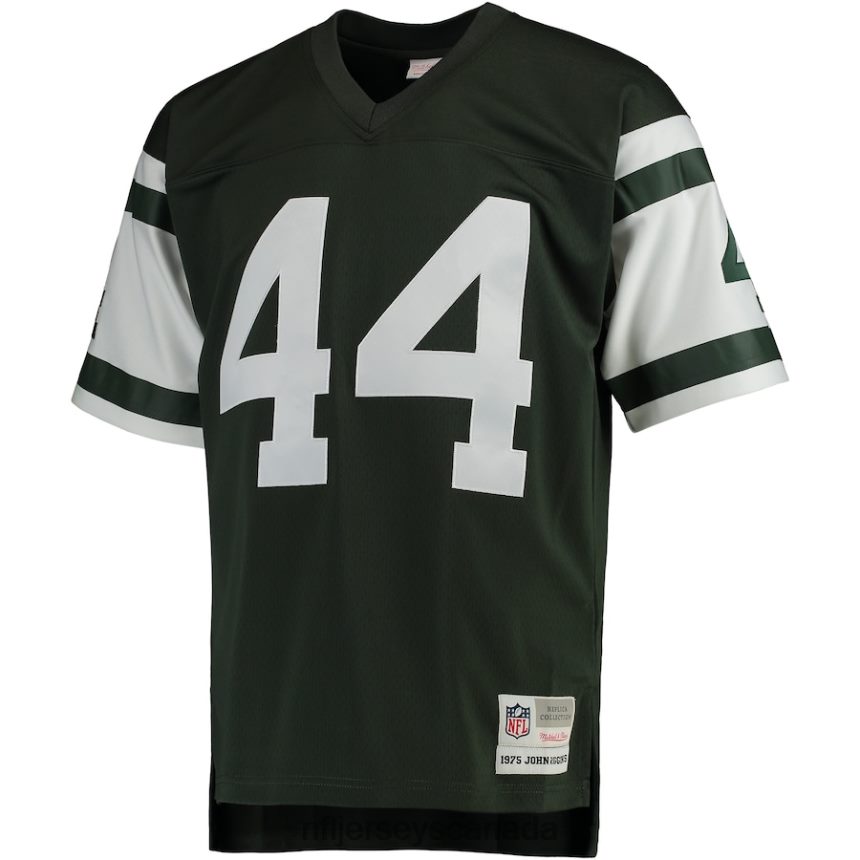 Men New York Jets John Riggins Mitchell  Ness Green Retired Player Legacy Replica Jersey Clothing NFL TBXFR64932