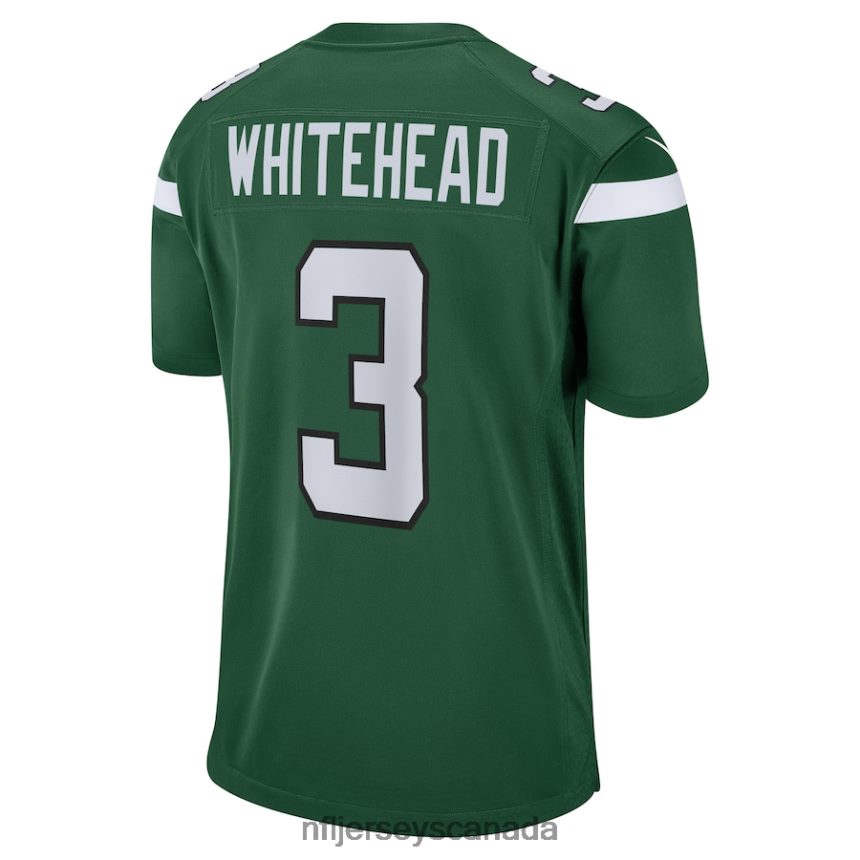 Men New York Jets Jordan Whitehead Nike Gotham Green Game Player Jersey Clothing NFL TBXFR65665
