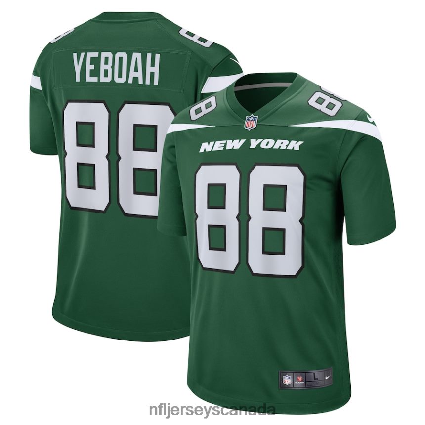 Men New York Jets Kenny Yeboah Nike Gotham Green Game Player Jersey Clothing NFL TBXFR65677