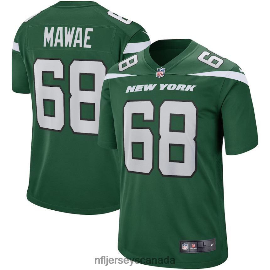 Men New York Jets Kevin Mawae Nike Gotham Green Game Retired Player Jersey Clothing NFL TBXFR66026