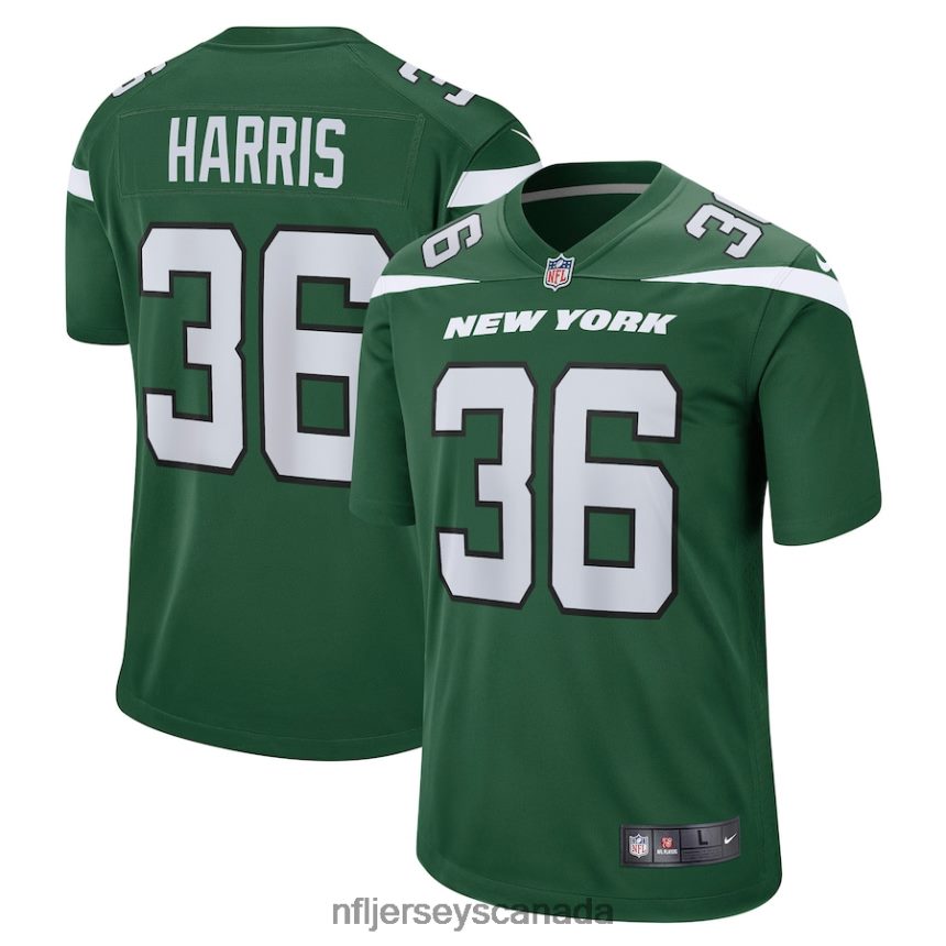 Men New York Jets Marcell Harris Nike Gotham Green Game Player Jersey Clothing NFL TBXFR66990
