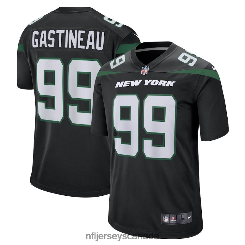 Men New York Jets Mark Gastineau Nike Stealth Black Game Jersey Clothing NFL TBXFR63665