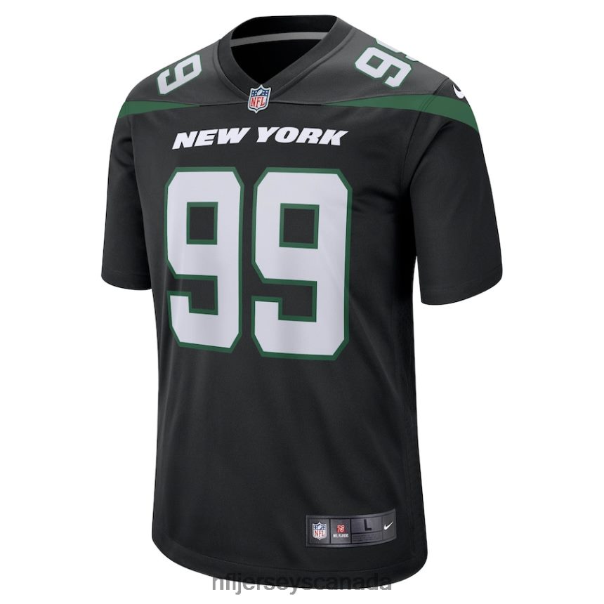 Men New York Jets Mark Gastineau Nike Stealth Black Game Jersey Clothing NFL TBXFR63665