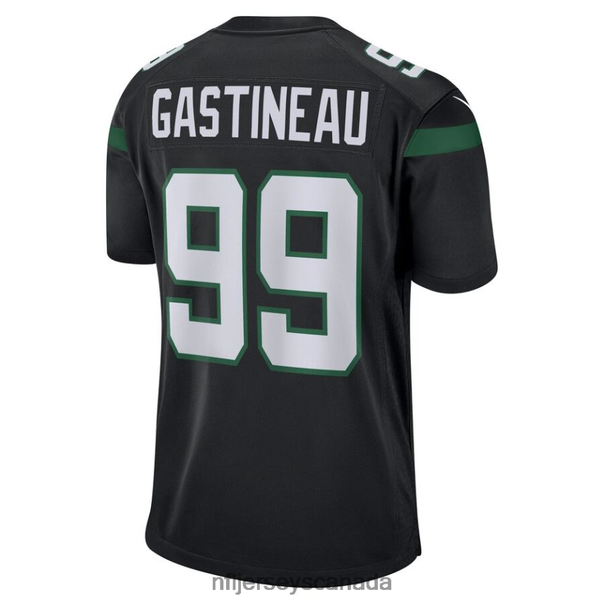 Men New York Jets Mark Gastineau Nike Stealth Black Game Jersey Clothing NFL TBXFR63665