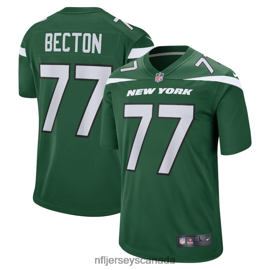 Men New York Jets Mekhi Becton Nike Gotham Green Player Game Jersey Clothing NFL TBXFR66587
