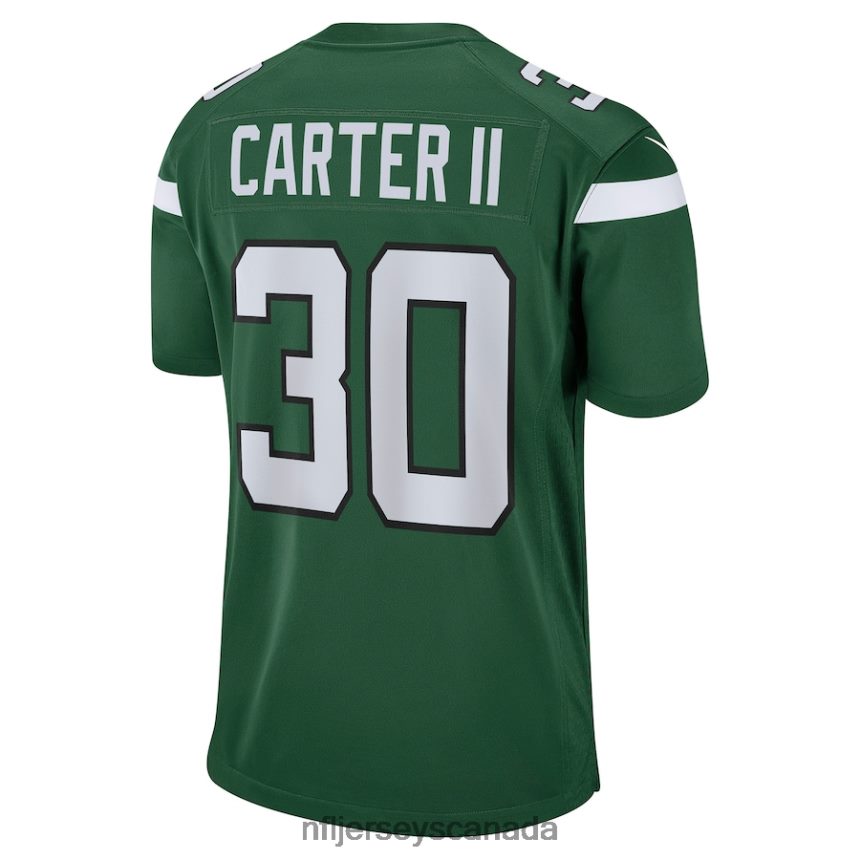 Men New York Jets Michael Carter II Nike Gotham Green Game Jersey Clothing NFL TBXFR64304